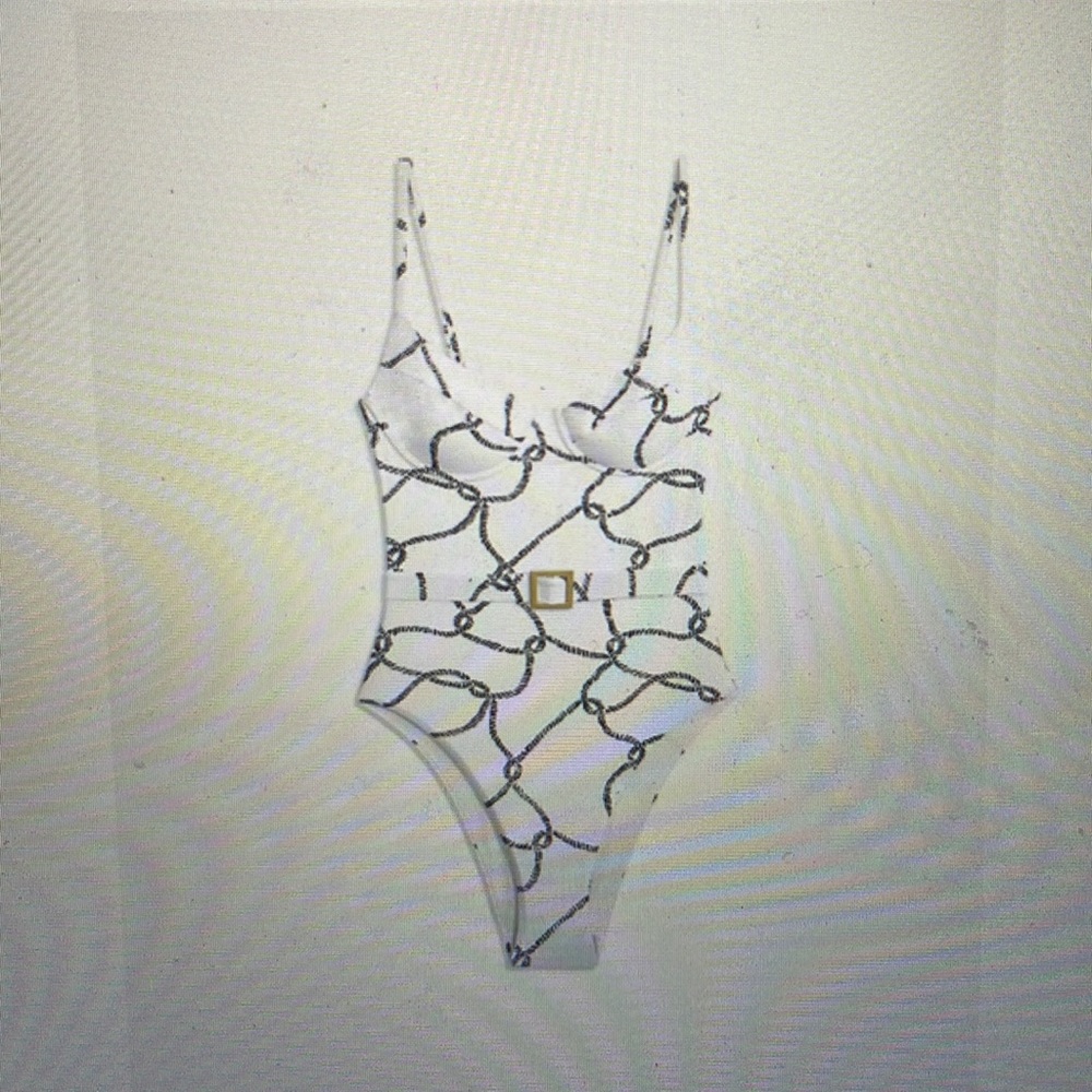 WeWoreWhat Danielle One Piece - Rope Navy
